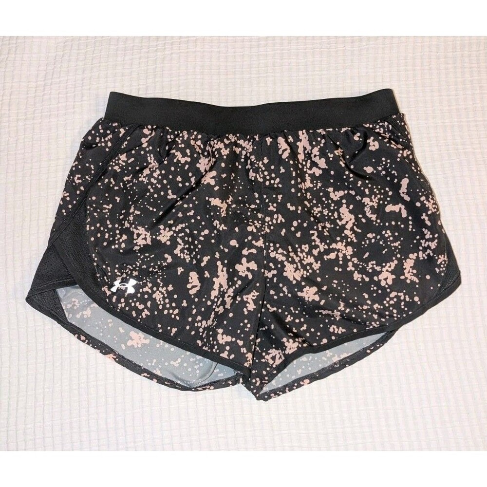 Under Armour Shorts Size M Women Loose UA Fly By 2.0 Gray Printed Running Jog